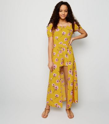 new look yellow playsuit
