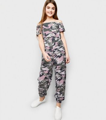 girls camo jumpsuit