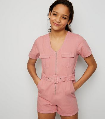 white zip up playsuit