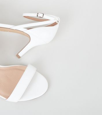 wide fit white stilettos
