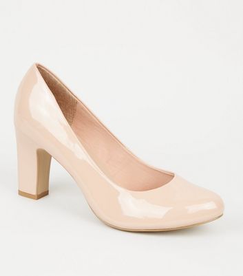 pale pink court shoes wide fit