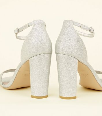 new look glitter block heel