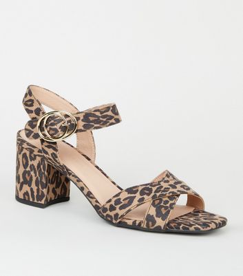 new look leopard print heels