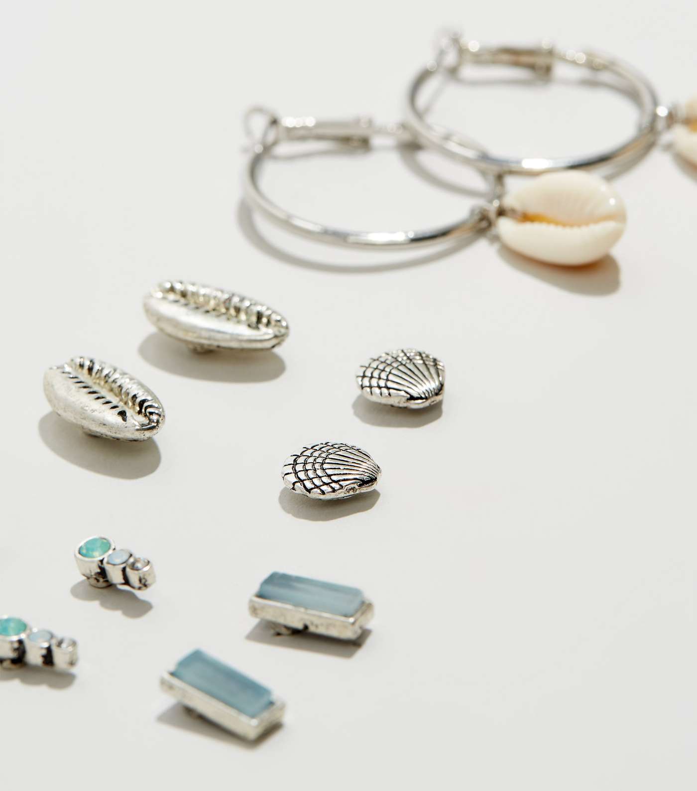 Silver 6 Pack Shell Earrings  Image 2