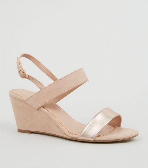tan nude wedges
