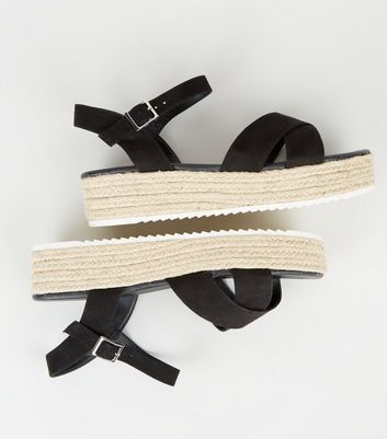 black espadrille sandals platform