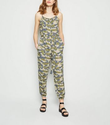 green strappy jumpsuit
