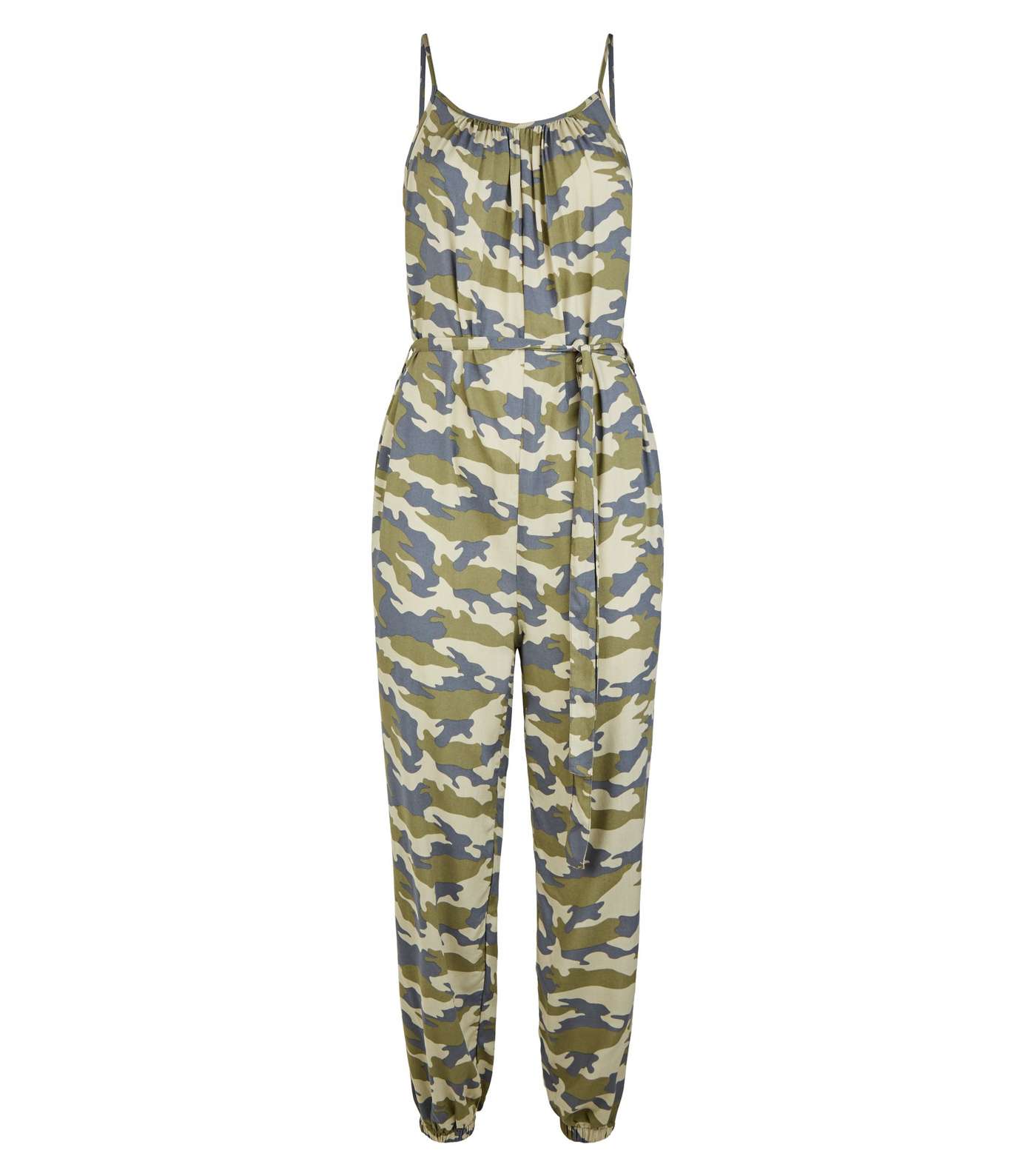 Green Camo Strappy Jumpsuit Image 4
