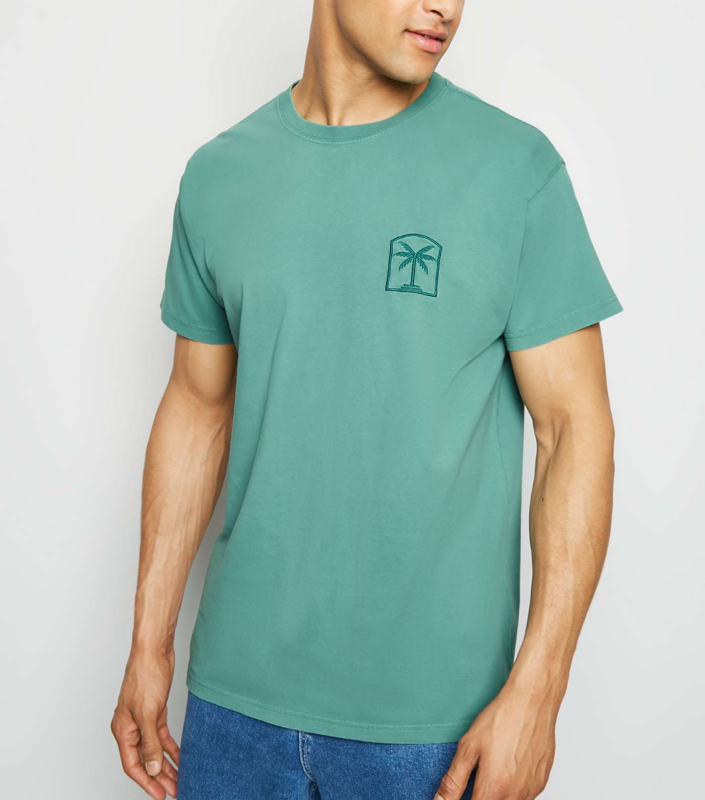 Green Washed Palm Logo T-Shirt