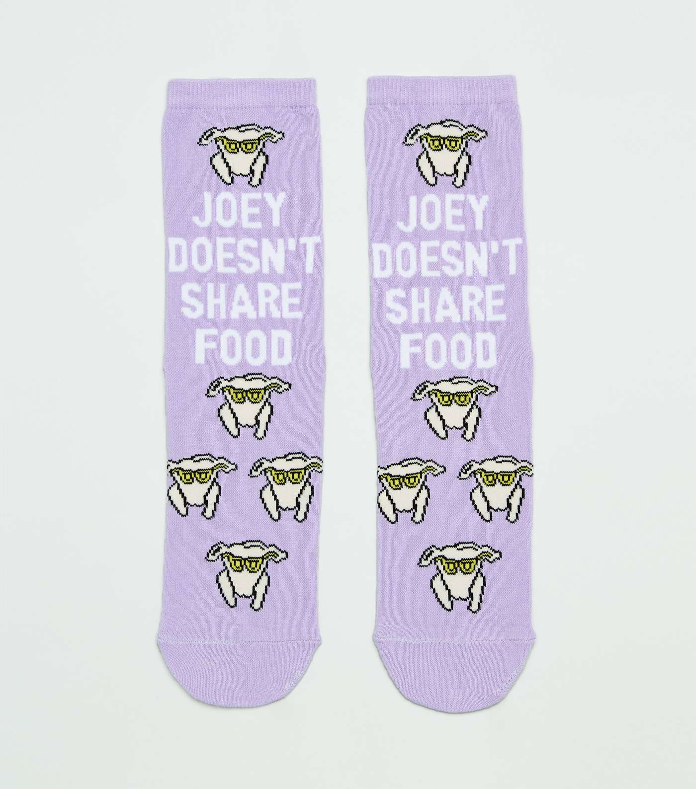 Lilac Friends Joey Slogan Socks