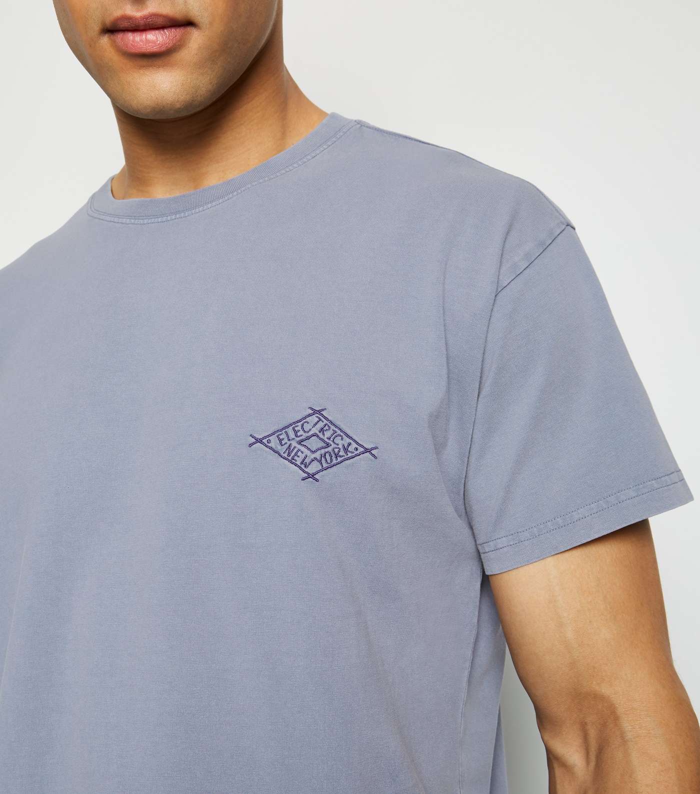 Purple Washed Electric New York Slogan T-Shirt Image 5