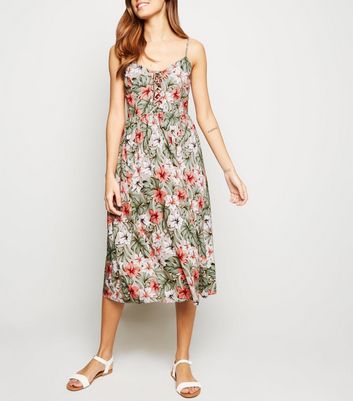 new look white floral dress