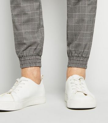 mens checked jogger trousers