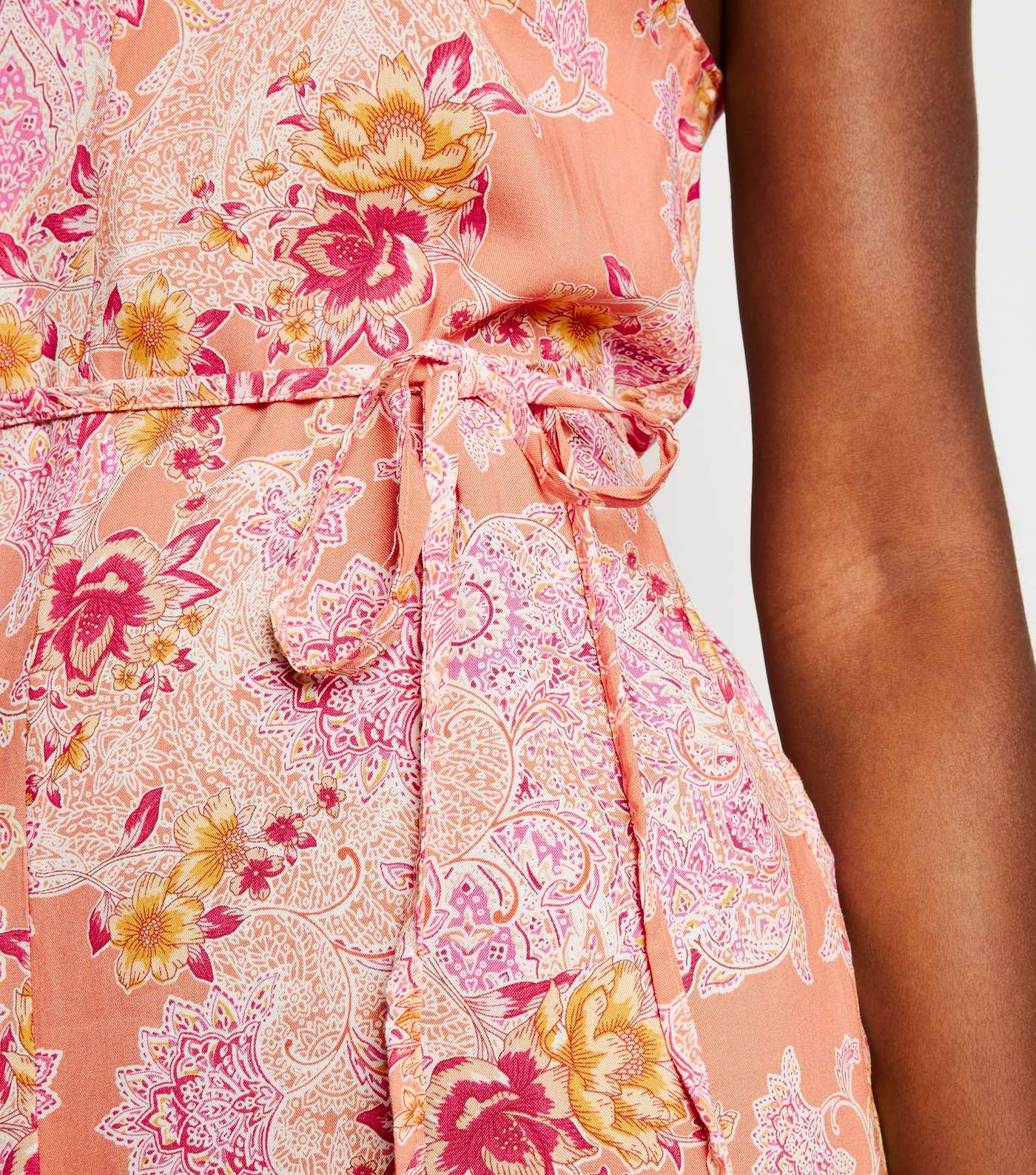 Pink Floral Paisley Playsuit Image 5