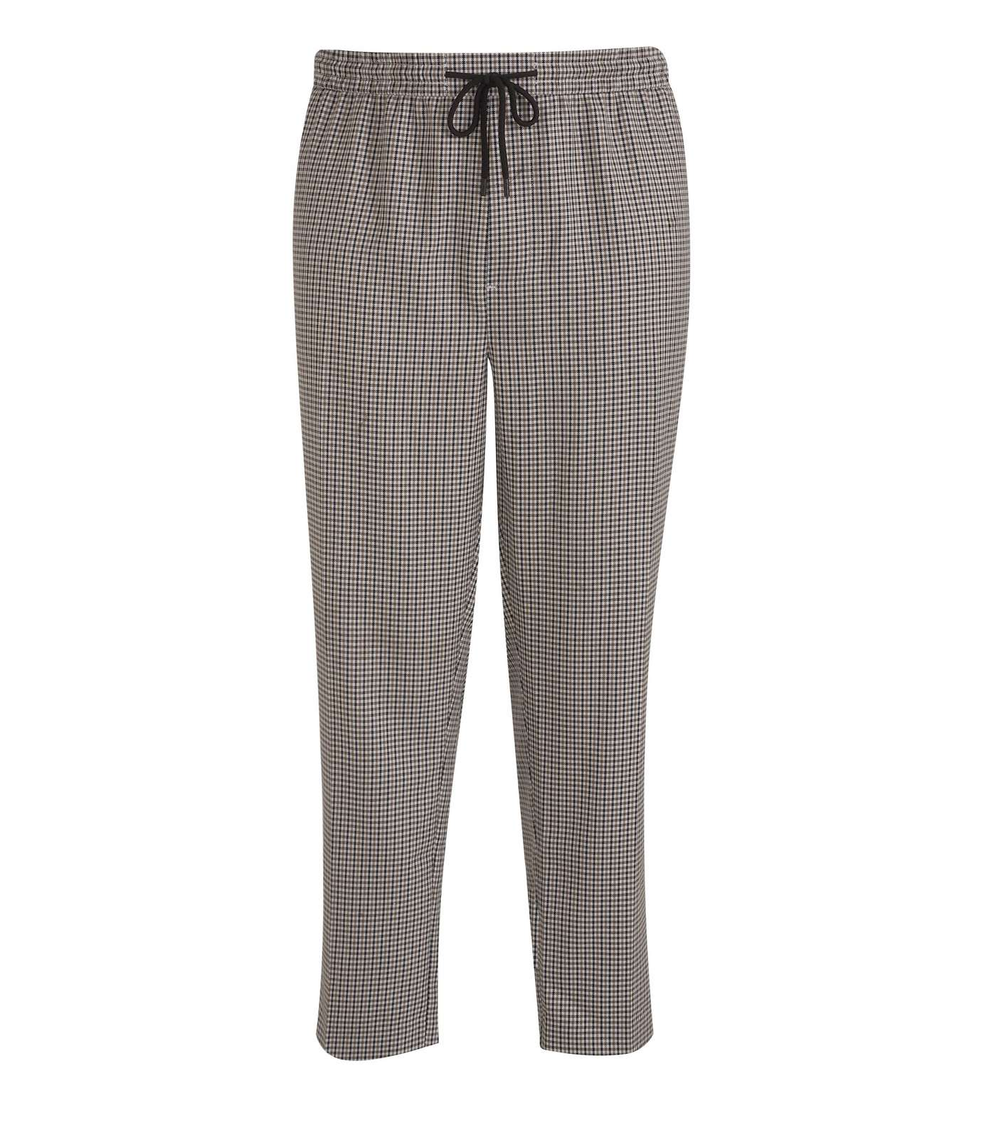 Stone Gingham Pull On Trousers 