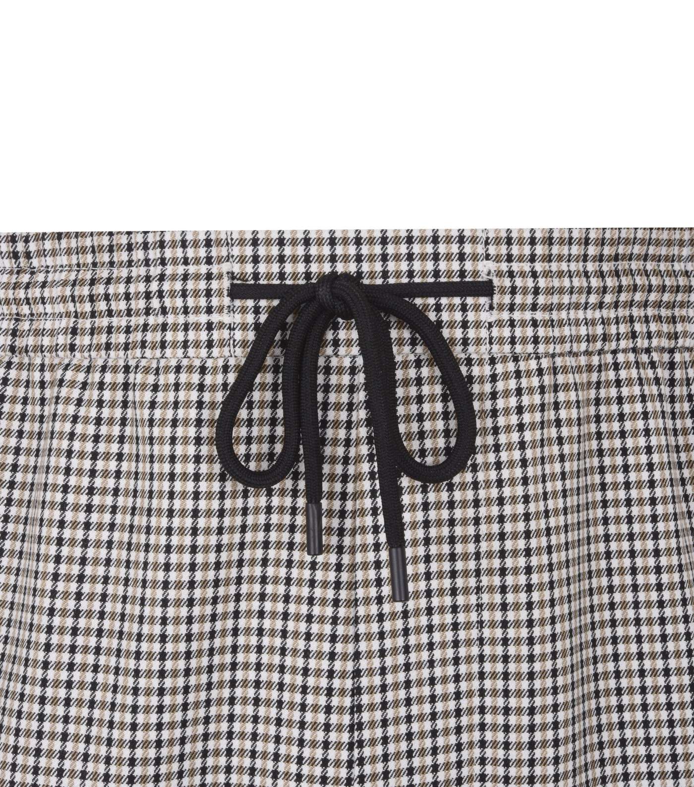 Stone Gingham Pull On Trousers  Image 3