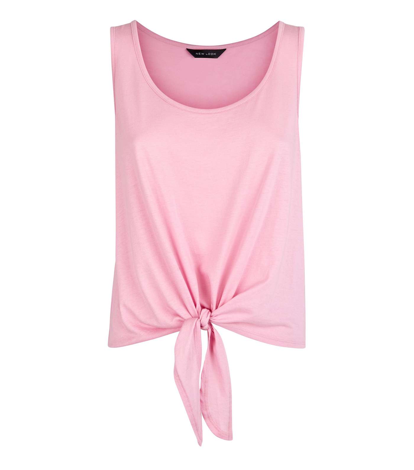 Pink Tie Front Vest Image 4