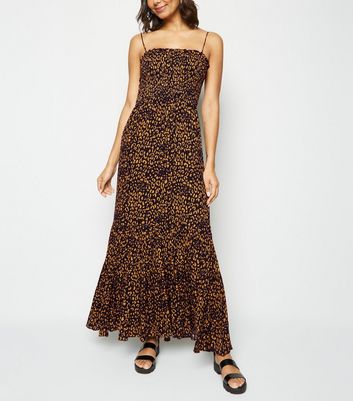 new look leopard print maxi dress