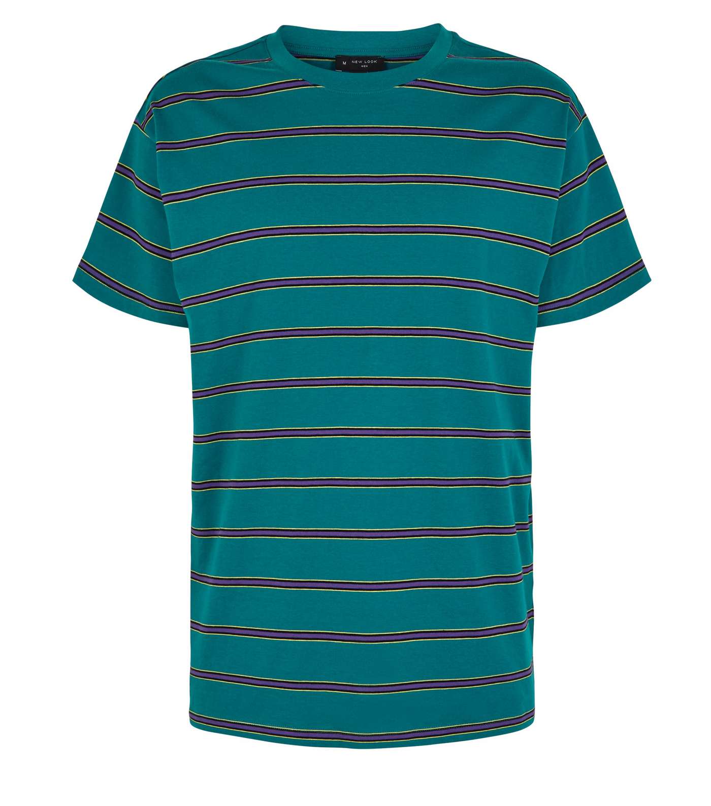 Teal Stripe Crew T-Shirt Image 4