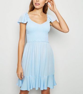 new look pale blue dress