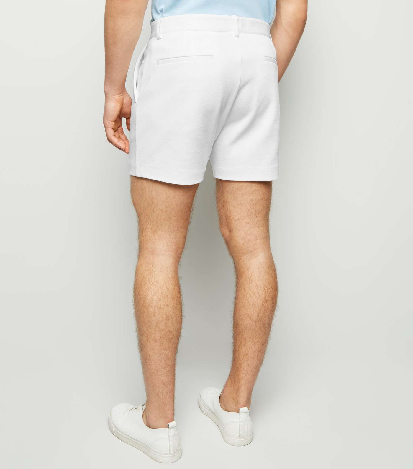 White Pique Shorts Image 3