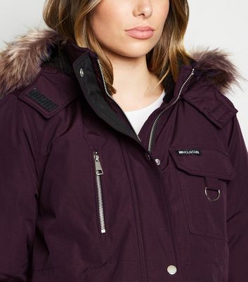 Purple coat hot sale new look