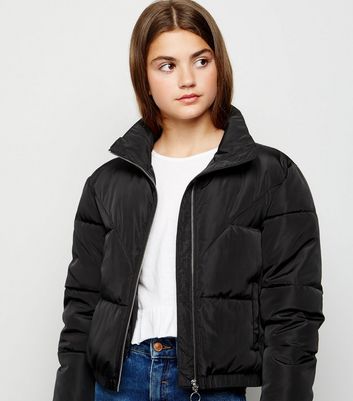 New look puffer hot sale jacket in black