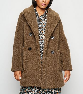 New look rust teddy coat best sale