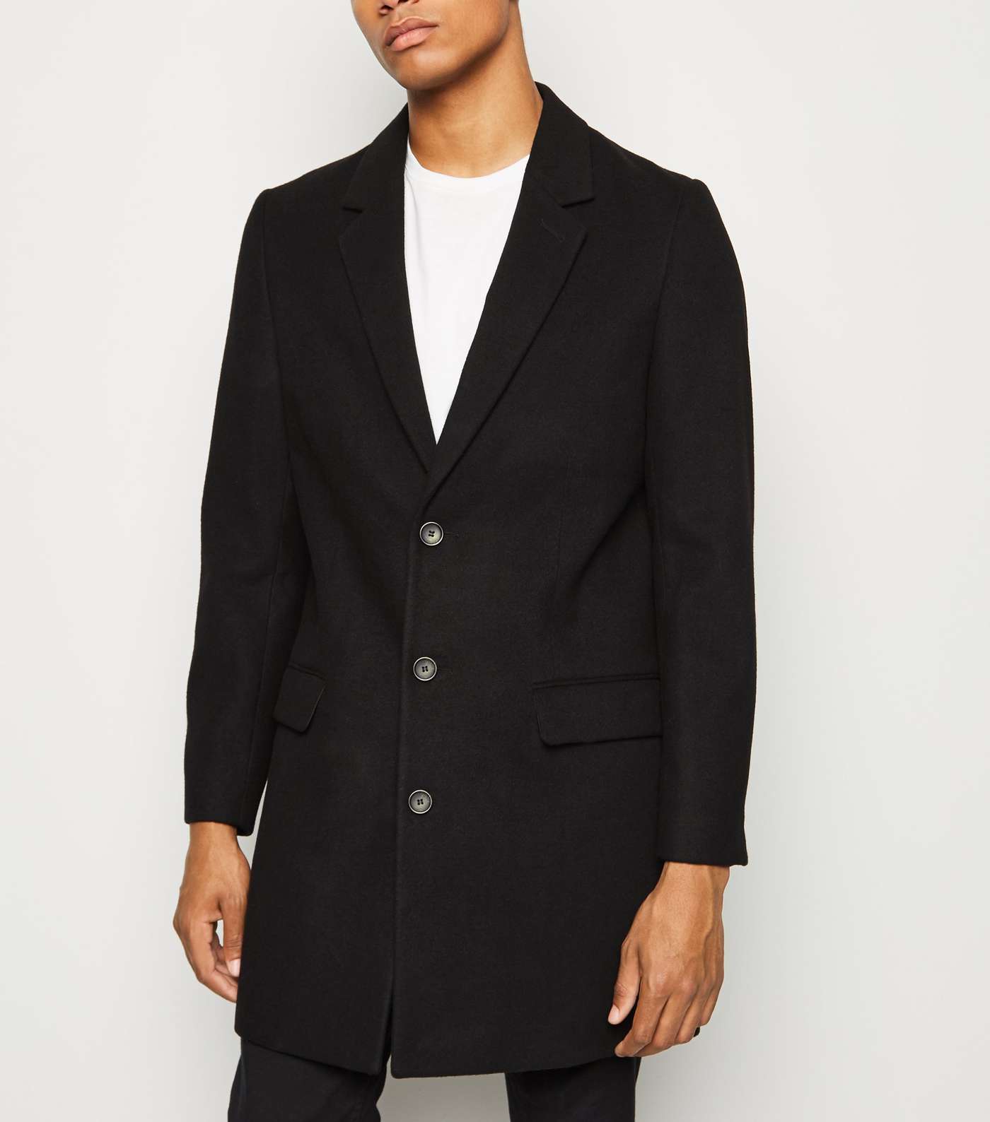 Black Double Pocket Overcoat Image 2