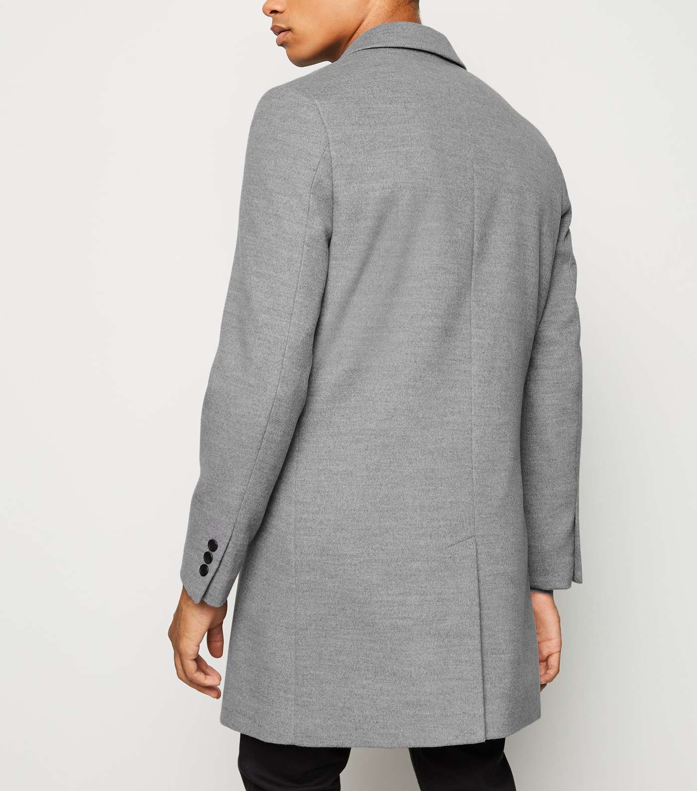 Grey Double Pocket Overcoat Image 3