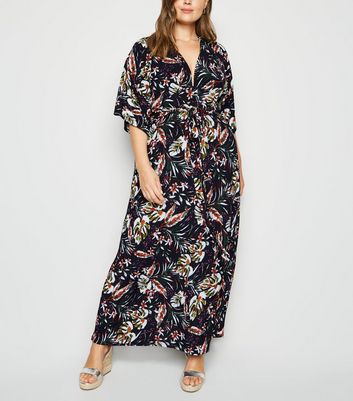 new look leaf print dress