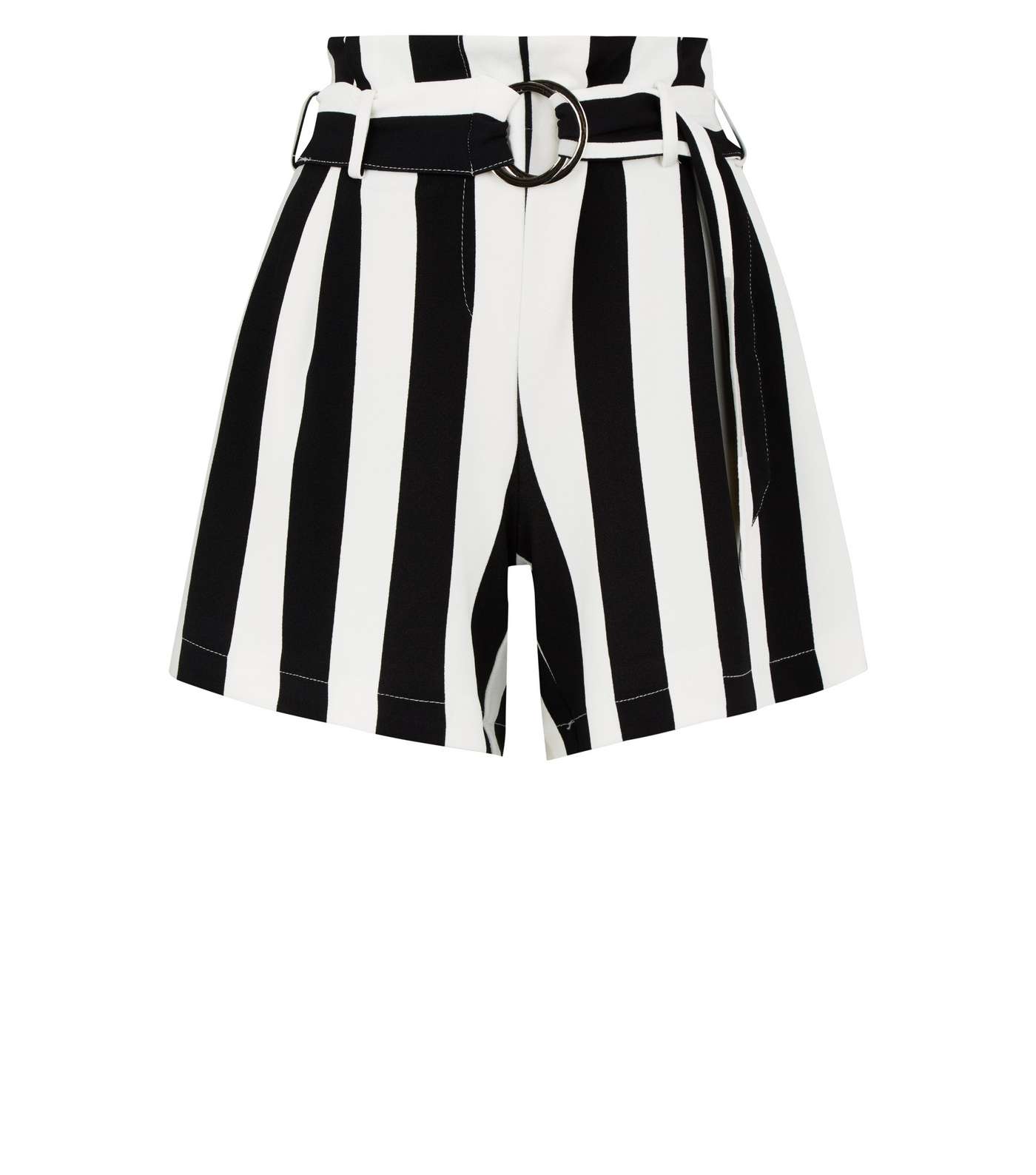 Cameo Rose Black Stripe Belted Shorts  Image 4