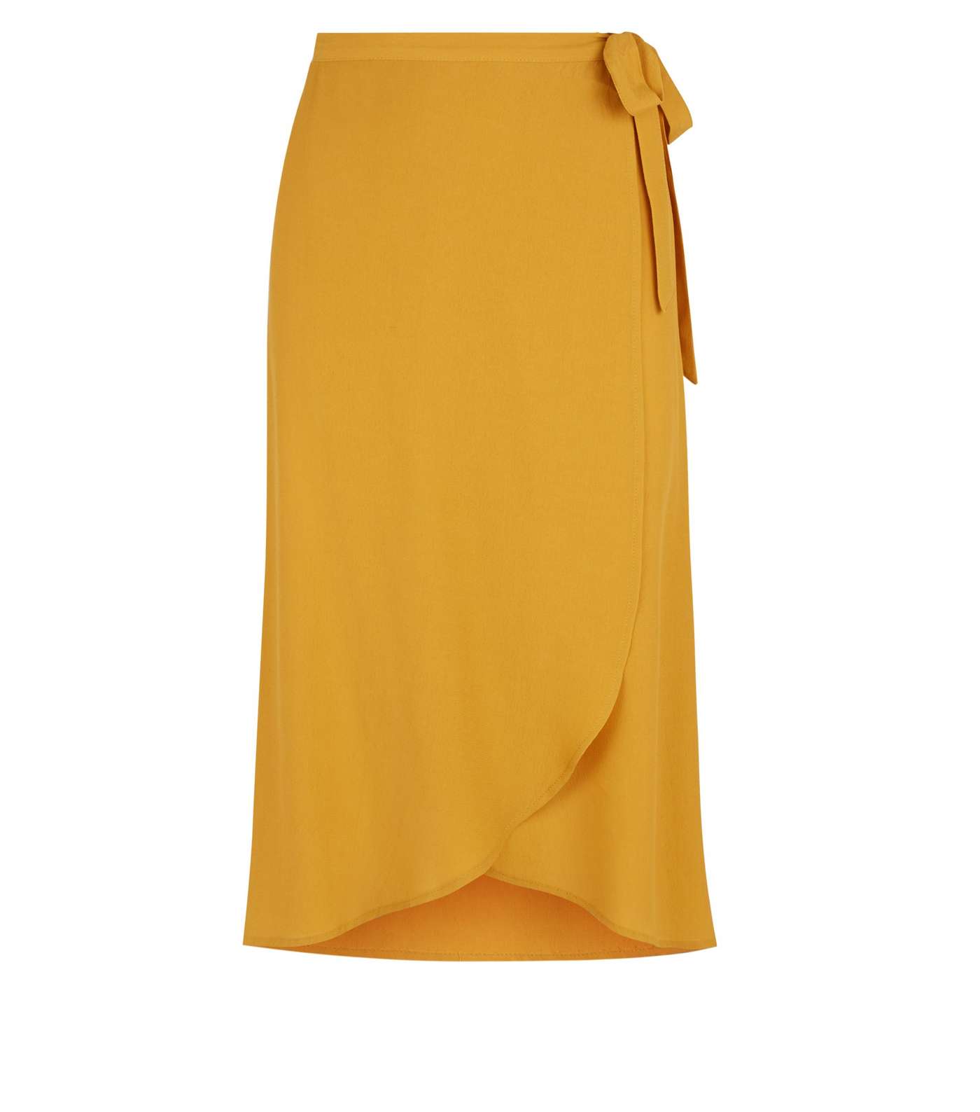 Mustard Wrap Midi Skirt  Image 4