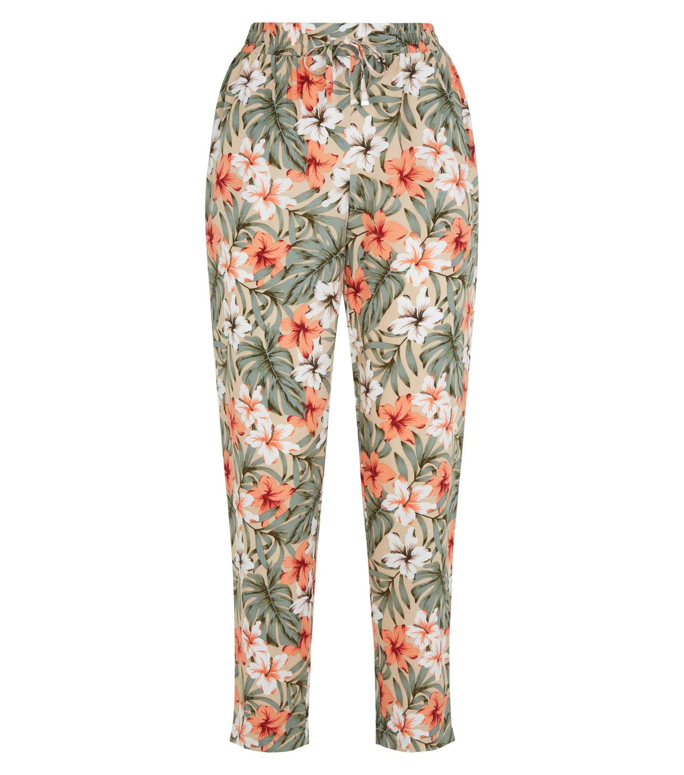 Green Tropical Floral Joggers Image 4