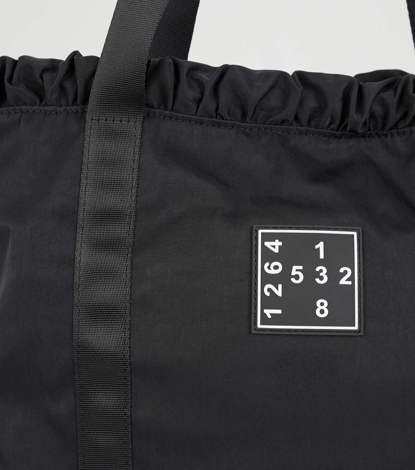 Black Number Logo Drawstring Shopper Bag Image 4