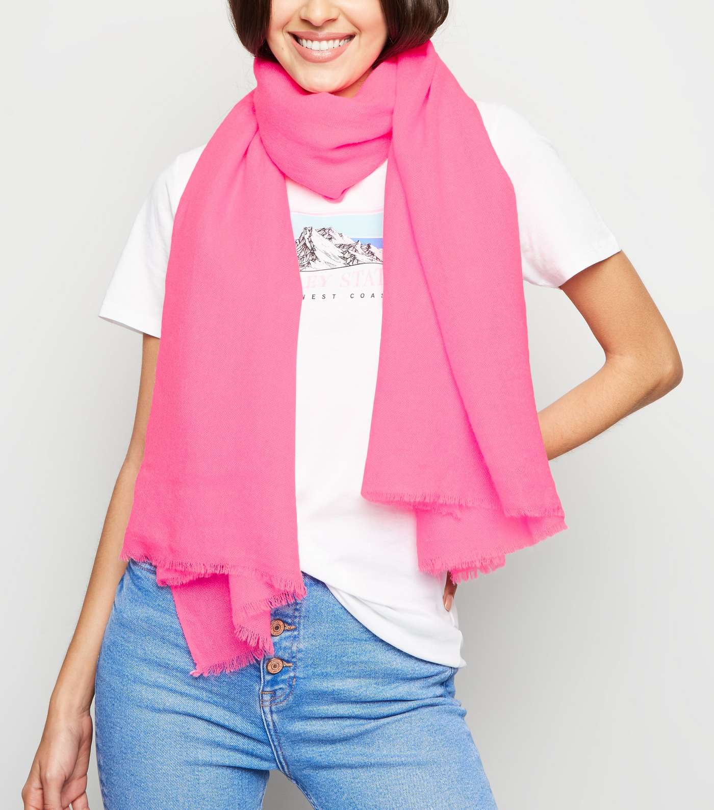 Mid Pink Neon Scarf Image 2