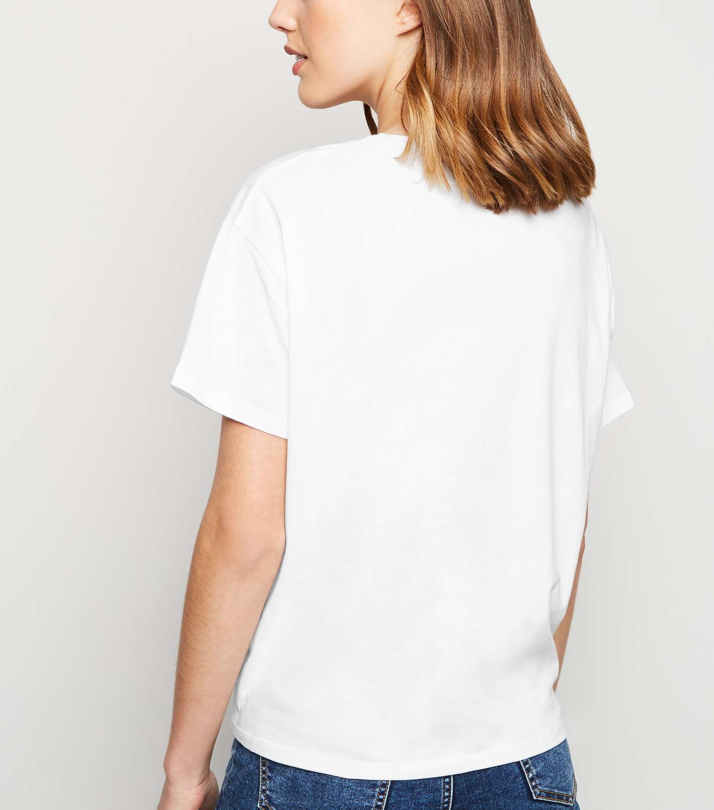 White Organic Cotton Tie Front T-Shirt Image 2