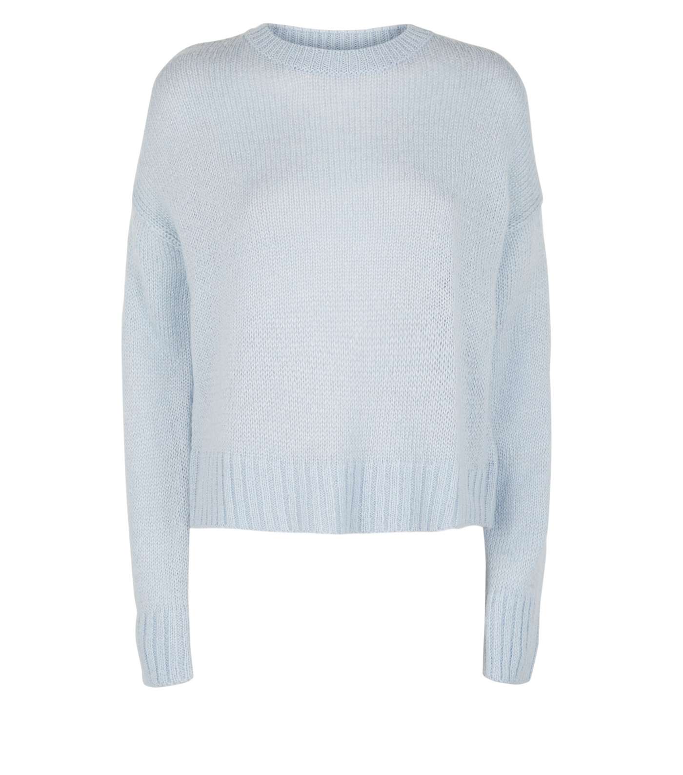 Tall Pale Blue Crew Neck Jumper Image 4