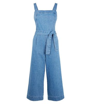 denim jumpsuit tie waist