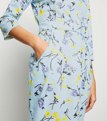 Blue Vanilla Pale Blue Floral Tulip Dress New Look shop for Blue Vanilla Pale Blue Floral Tulip Dress New Look at Shopo