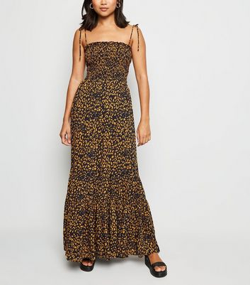 petite leopard print maxi dress