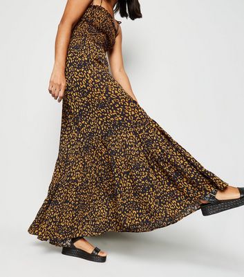 petite leopard print maxi dress