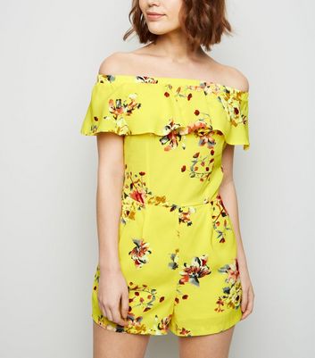 new look yellow playsuit