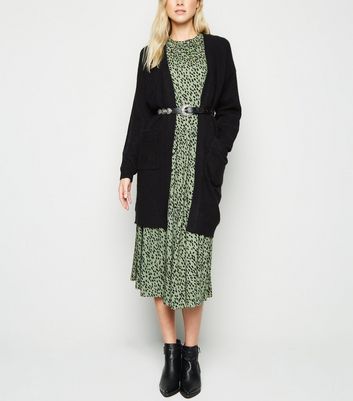 new look long black cardigan