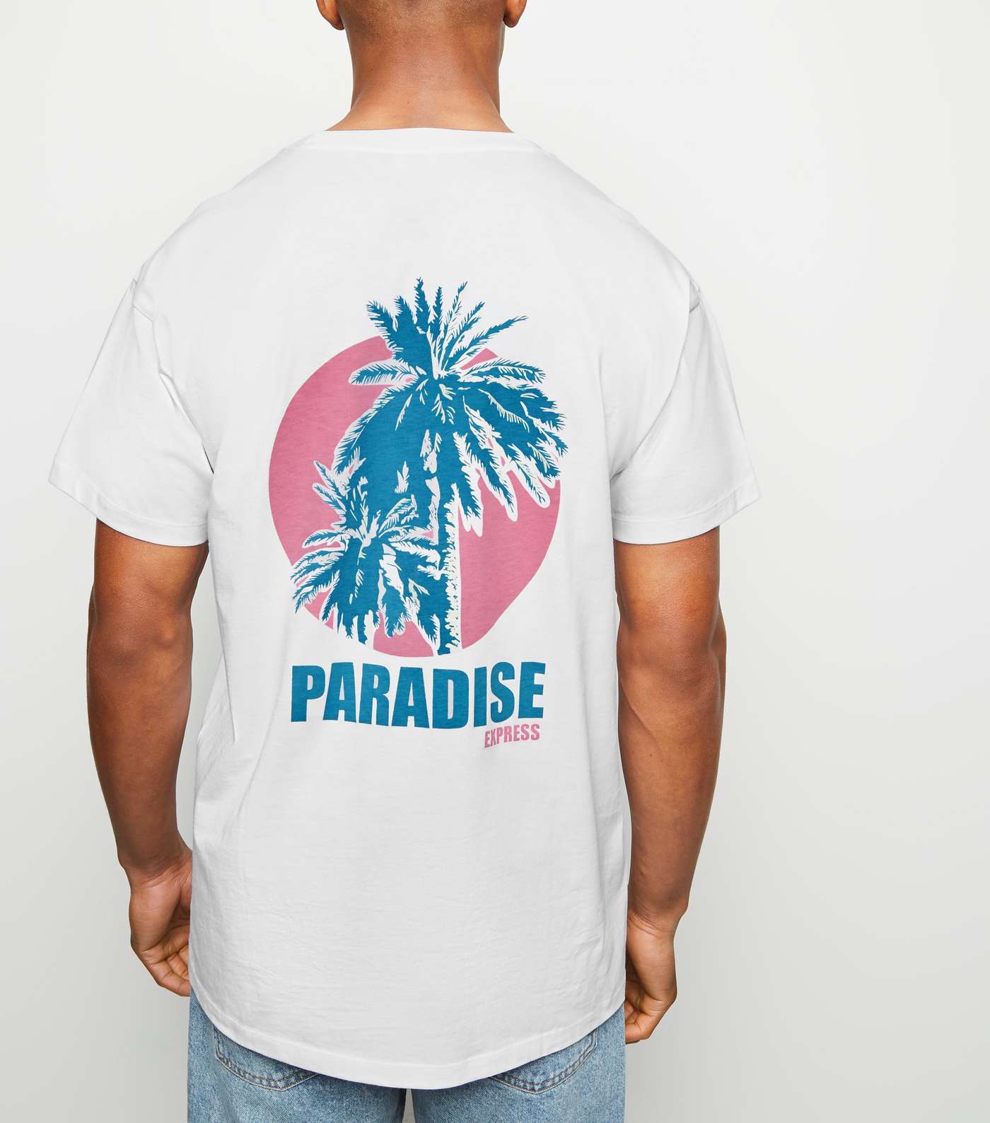 White Paradise Slogan T-Shirt