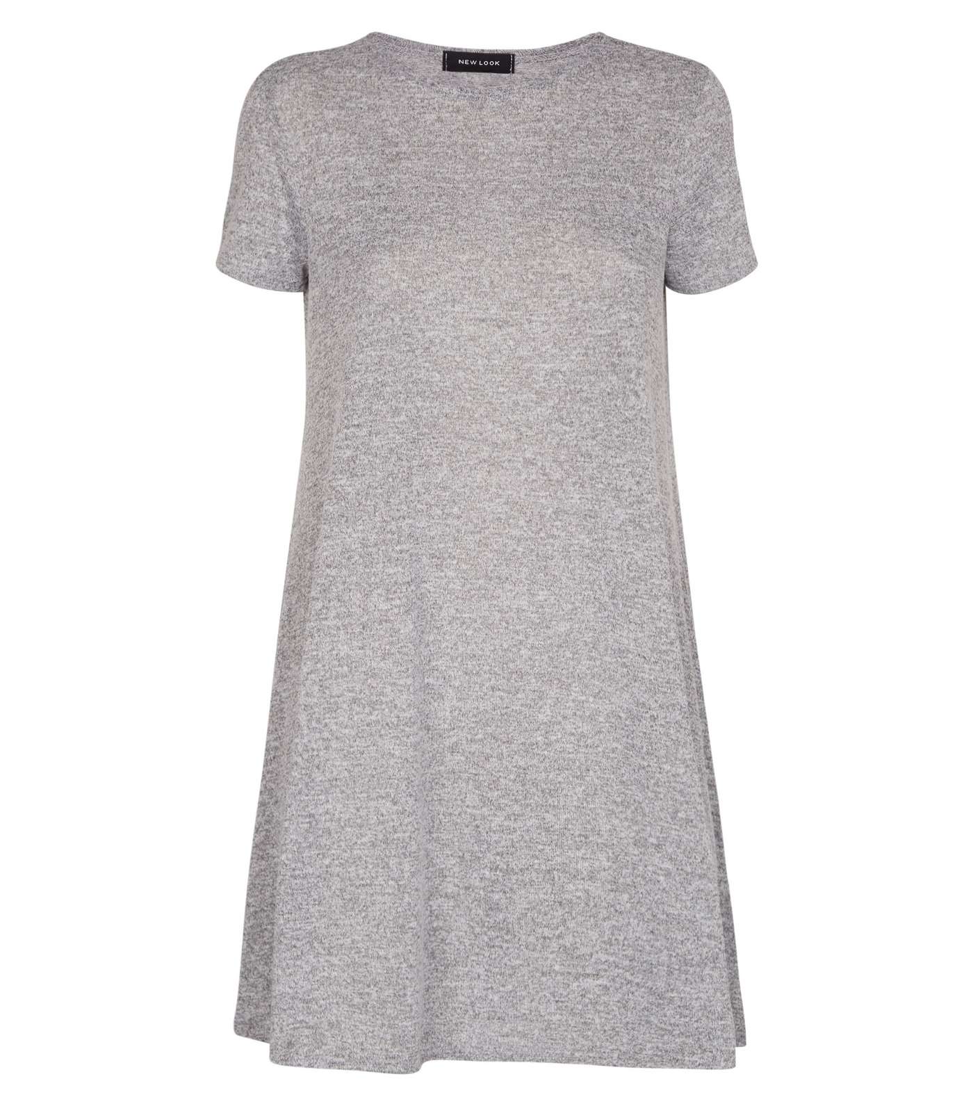 Grey Short Sleeve Swing Dress Image 4