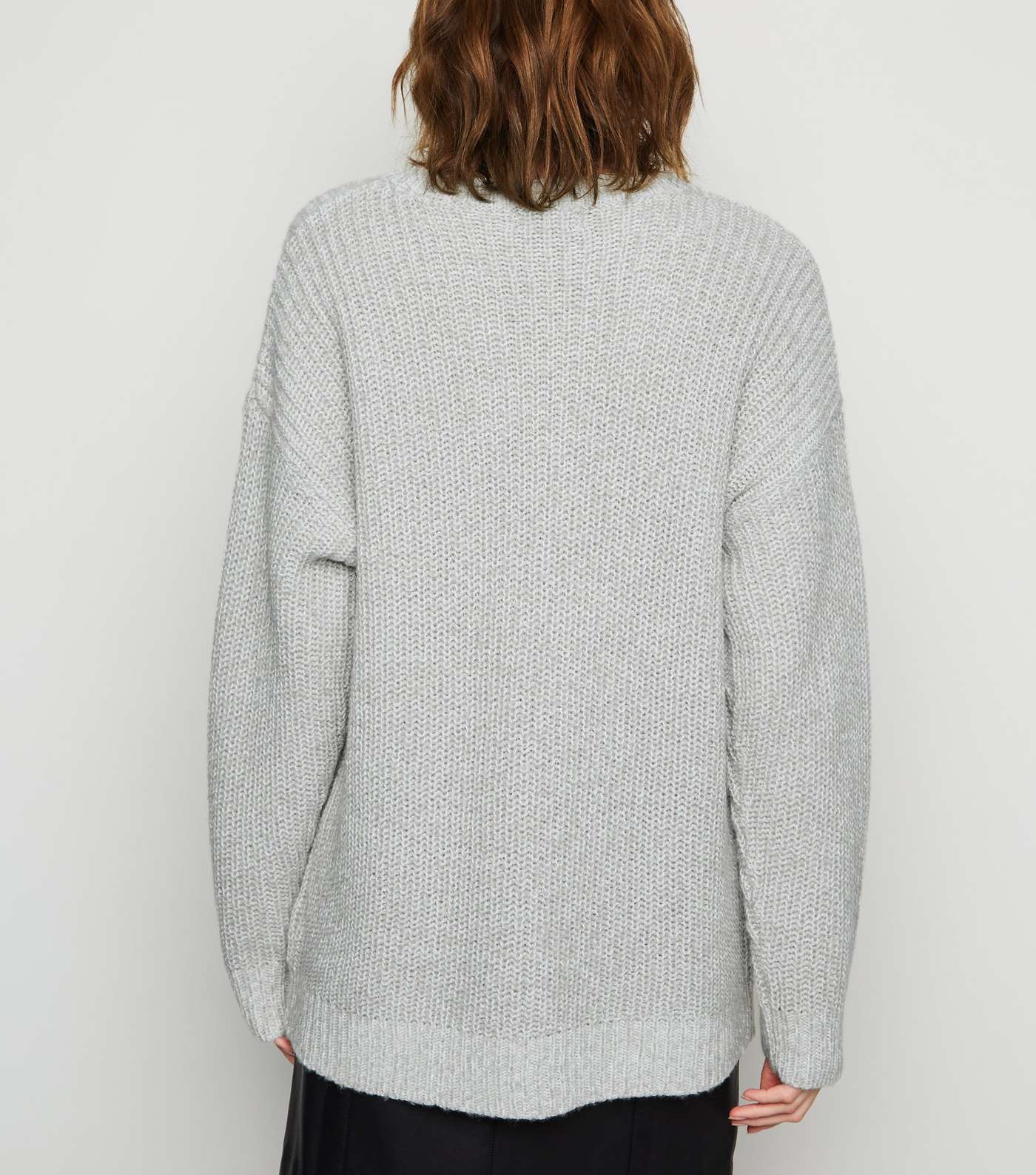 Tall Pale Grey Long Jumper Image 3