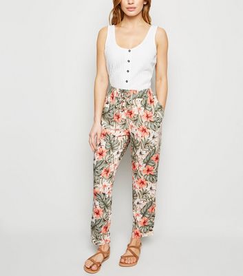 womens floral joggers