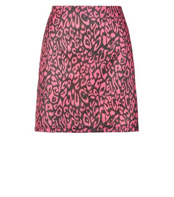 Blue Vanilla Bright Pink Leopard Print Skirt New Look shop for Blue Vanilla Bright Pink Leopard Print Skirt New Look at Shopo