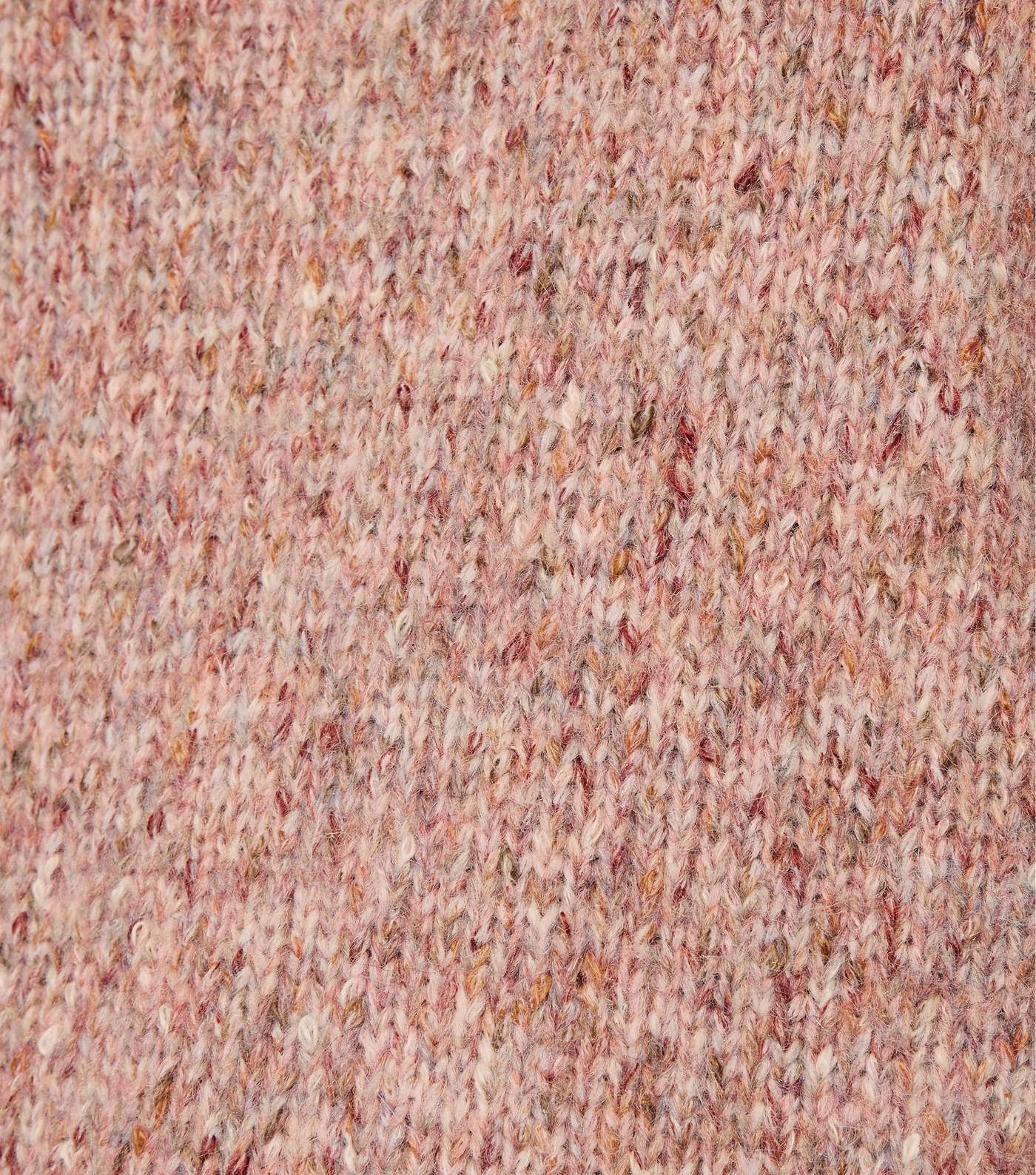 Pale Pink Nep Knit High Neck Jumper Image 6